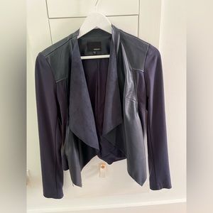 Edyson faux navy leather and suede jacket. Originally purchased from Stitchfix.